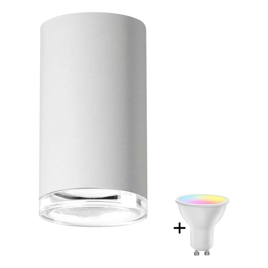 Luminária de embutir LED RGBW para banheiro TURYN 1xGU10/6,5W/230V 2700-6500K Wi-Fi IP44 branca