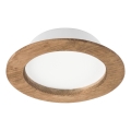 Luminária de embutir LED WOODY SPOT LED/12,5W/230V 4000K nogueira Ø 16 cm