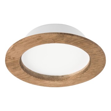 Luminária de embutir LED WOODY SPOT LED/12,5W/230V 4000K nogueira Ø 16 cm