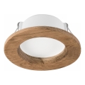 Luminária de embutir LED WOODY SPOT LED/5,5W/230V 4000K nogueira Ø 10 cm