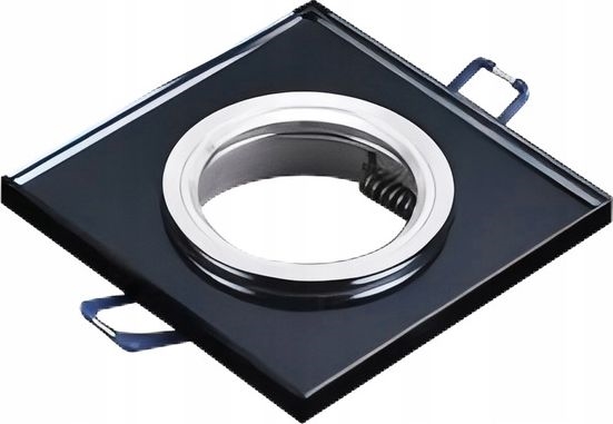 Luminária de embutir para teto 1xGU10/MR16/10W/230V 9x9 cm preta