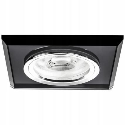 Luminária de embutir para teto 1xGU10/MR16/10W/230V 9x9 cm preta