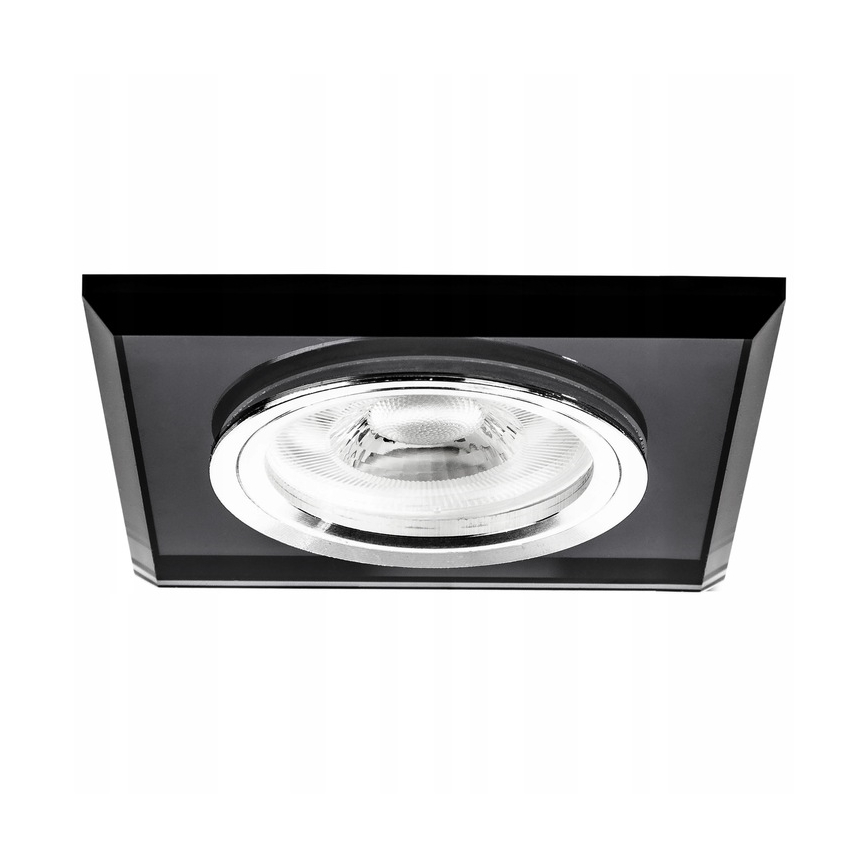 Luminária de embutir para teto 1xGU10/MR16/10W/230V 9x9 cm preta