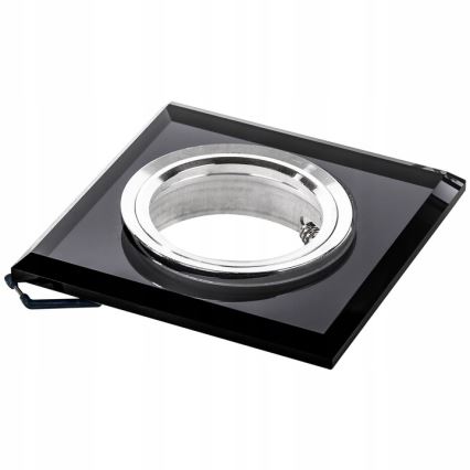 Luminária de embutir para teto 1xGU10/MR16/10W/230V 9x9 cm preta