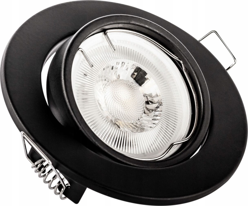 Luminária de embutir para teto 1xGU10/MR16/10W/230V, diâmetro 9 cm, preta