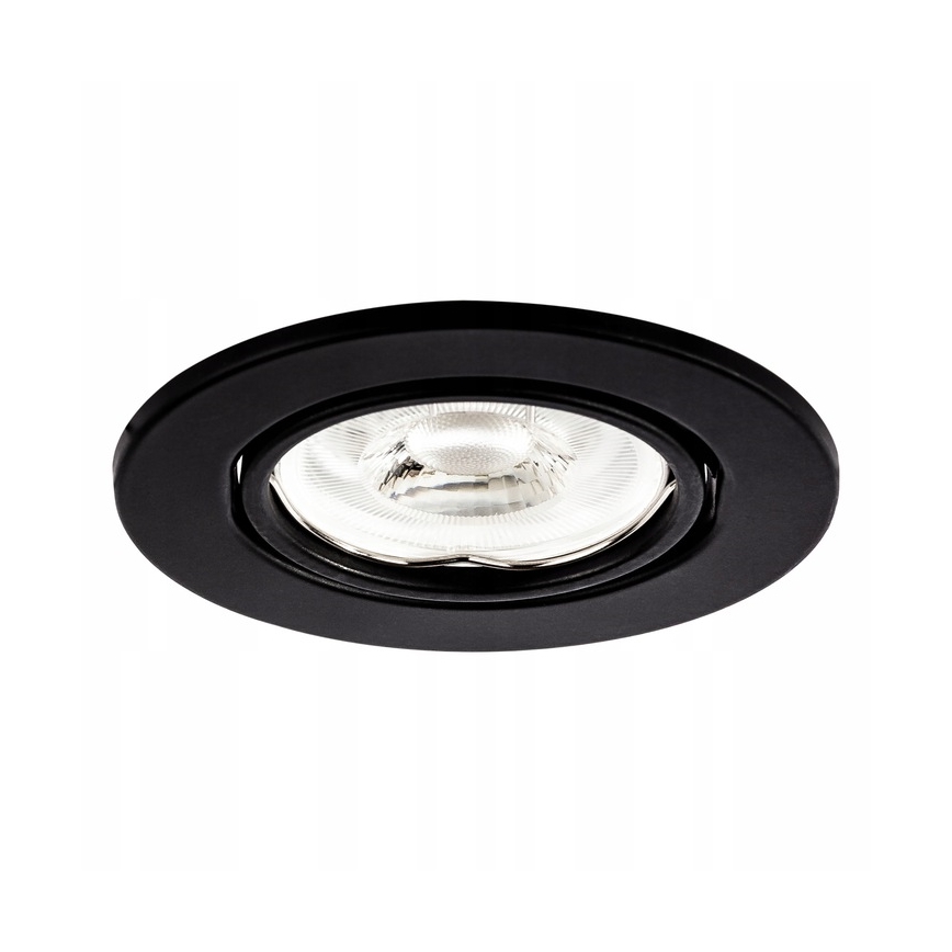 Luminária de embutir para teto 1xGU10/MR16/10W/230V, diâmetro 9 cm, preta