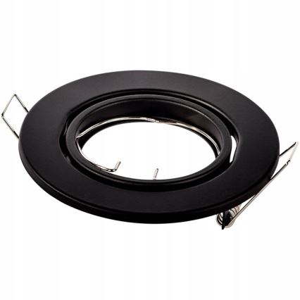Luminária de embutir para teto 1xGU10/MR16/10W/230V, diâmetro 9 cm, preta