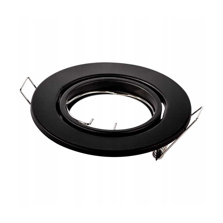 Luminária de embutir para teto 1xGU10/MR16/10W/230V, diâmetro 9 cm, preta