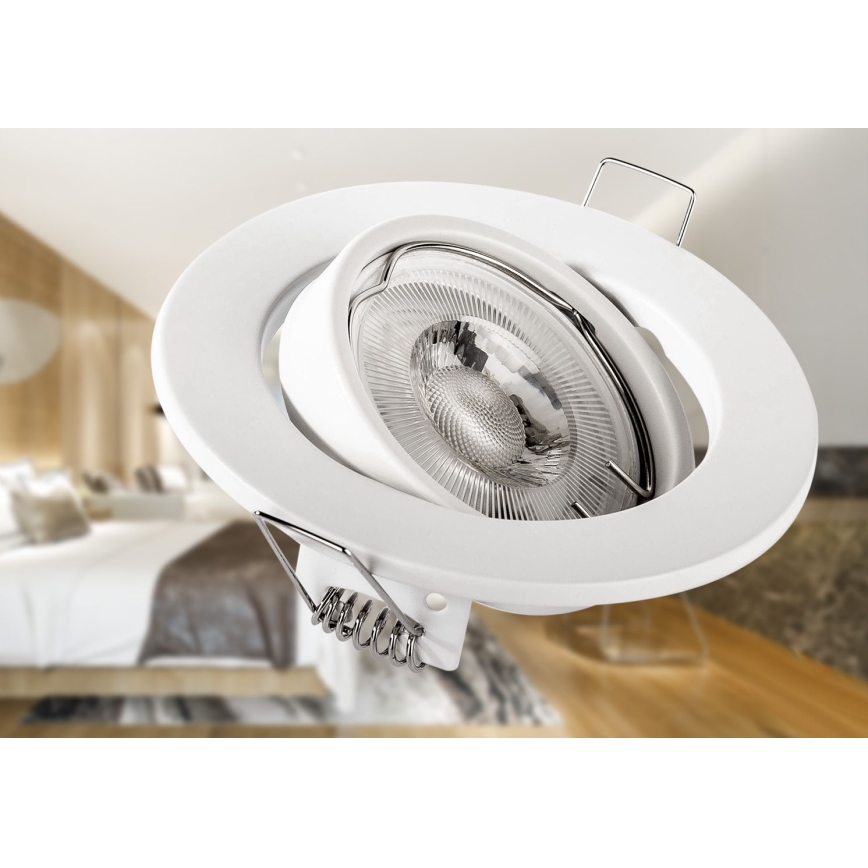 Luminária de encastrar 1xGU10/MR16/10W/230V Ø 9 cm branca
