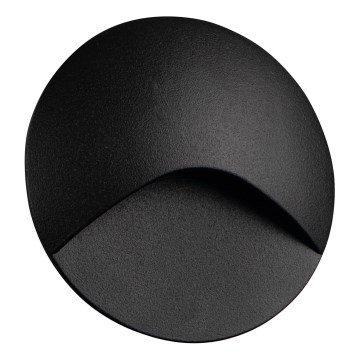 Luminária de escada LED EXIN LED/2,5W/230V 3000K IP65 preta redonda