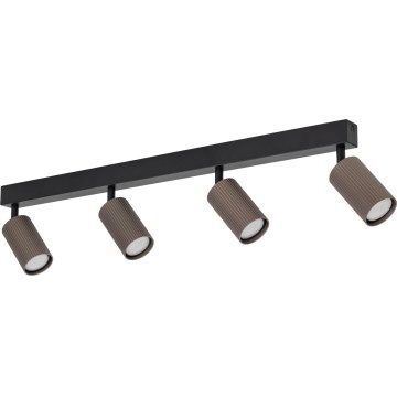 Luminária de focos TUNE 4xGU10/10W/230V preto/castanho