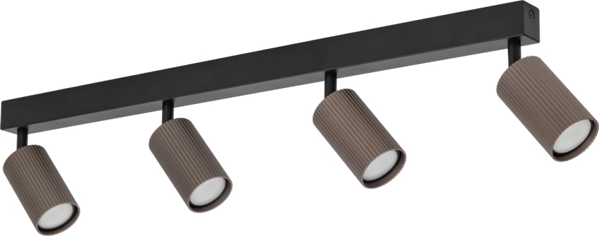 Luminária de focos TUNE 4xGU10/10W/230V preto/castanho