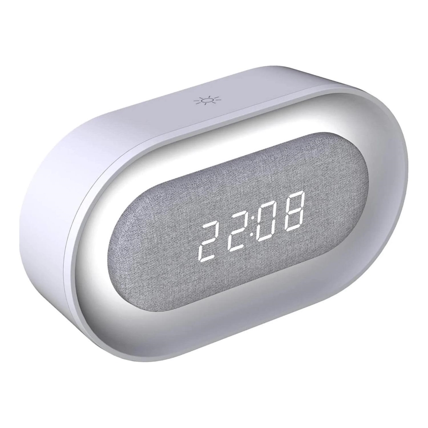 Luminária de mesa noturna LED regulável com despertador KAJA LED/1,3W/5V 3000K