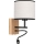 Luminária de Parede LED BOHO 1xE27/25W/230V + LED/1W/230V carvalho