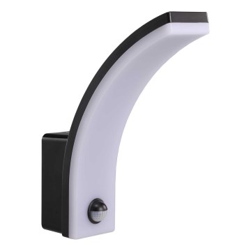 Luminária de parede LED dimerizável externa com sensor de movimento e crepúsculo LED/12/15/20W/230V IP65 preta
