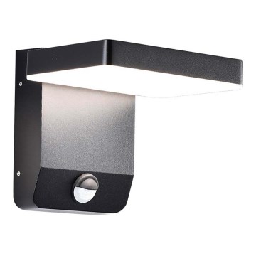 Luminária de parede LED flexível para exterior com sensor LED/17W/230V IP65 4000K preta