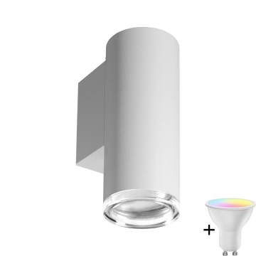 Luminária de parede LED RGBW dimmável para banheiro TURYN 1xGU10/6,5W/230V 2700-6500K Wi-Fi IP44 branca