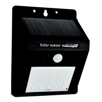 Luminária de parede solar LED com sensor LED/0,55W/3,7V 1200mAh 6500K IP65
