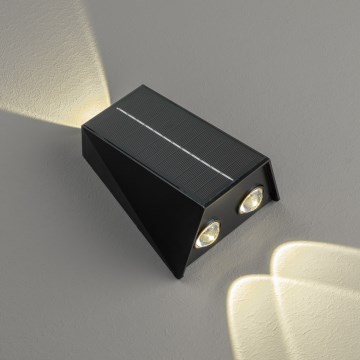 Luminária de parede solar LED com sensor LED/2W/5V IP54 1300 mAh