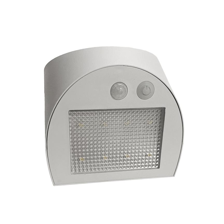 Luminária de parede solar com sensor LED/3W/3,7V 3000/4000K 1200 mAh IP54 branca