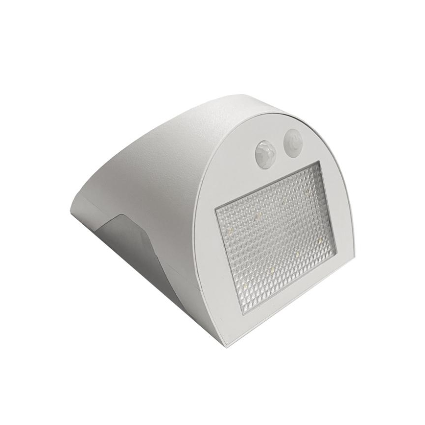 Luminária de parede solar com sensor LED/3W/3,7V 3000/4000K 1200 mAh IP54 branca