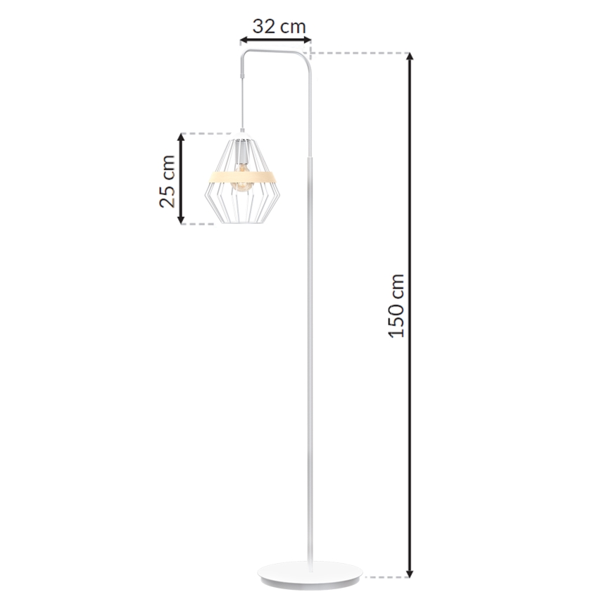 Luminária de piso CLIF 1xE27/60W/230V