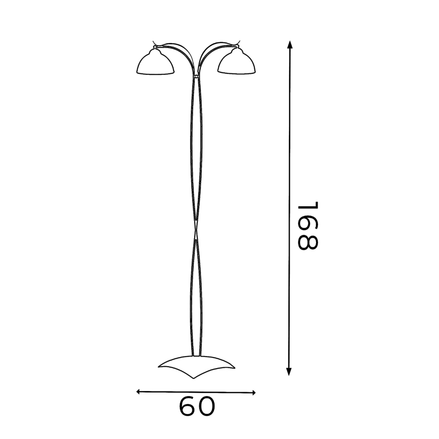 Luminária de piso KORFU 2xE27/60W/230V