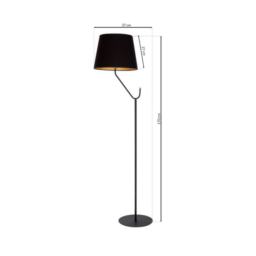 Luminária de piso VICTORIA 1xE27/60W/230V preto antigo