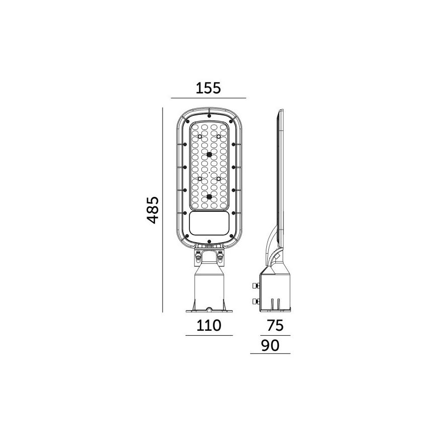 Luminária de rua LED BRELUXO LED/100W/230V 4000K IP65