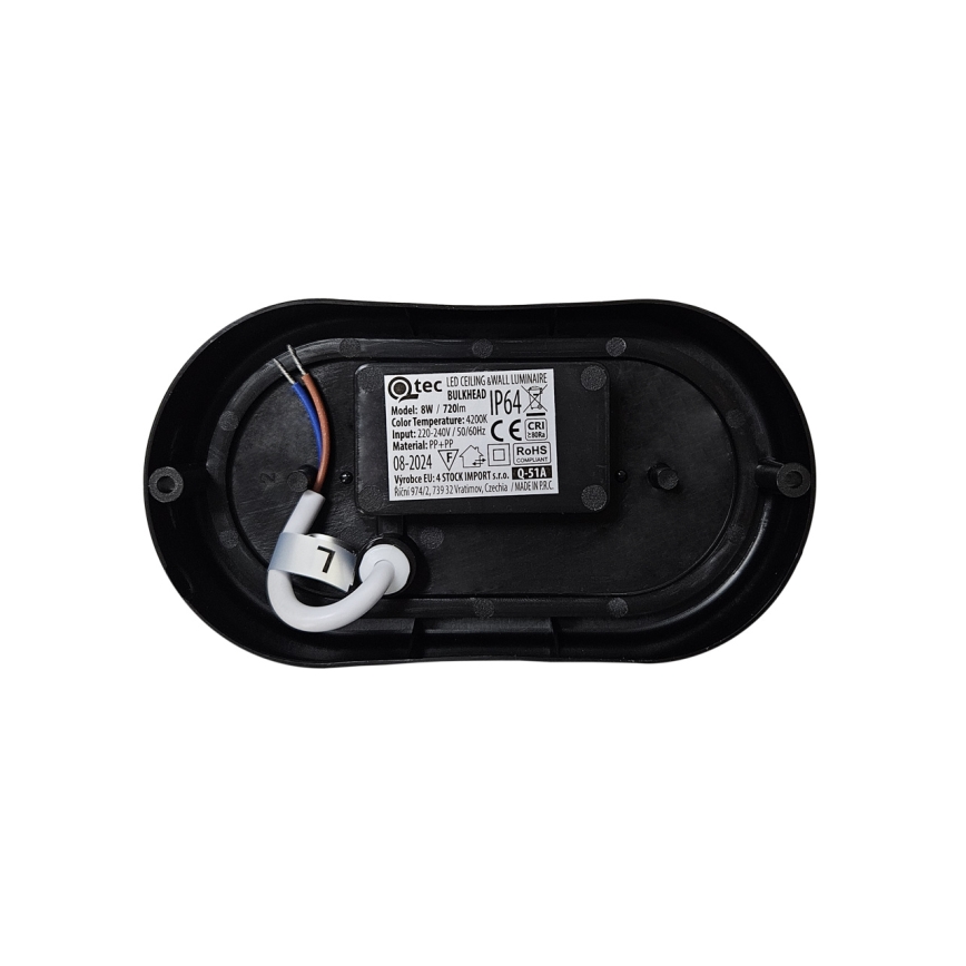 Luminária de teto exterior LED/8W/230V 4200K Ø 14 cm IP64 branca