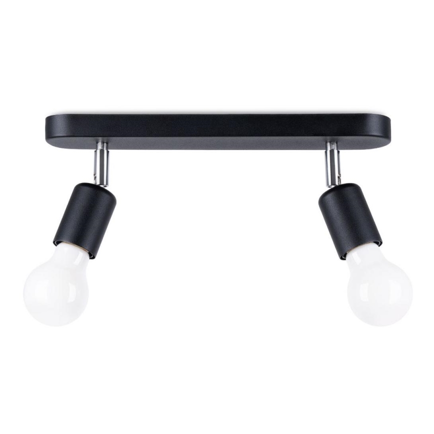 Luminária de teto FORNES 2xE27/60W/230V preta