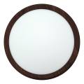 Luminária de teto LED/18W/230V 3000/4000/6500K Ø 23 cm castanha