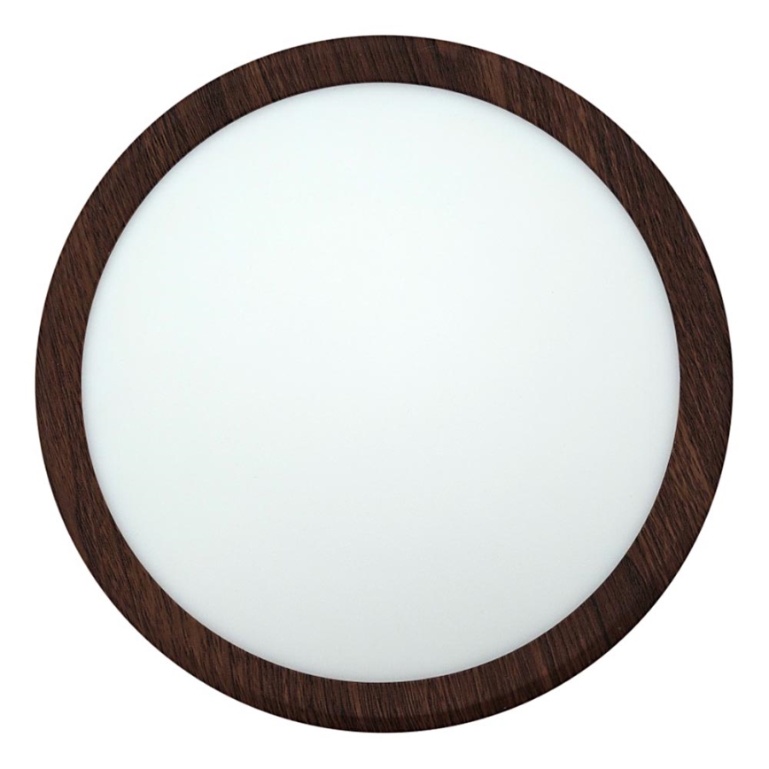 Luminária de teto LED/18W/230V 3000/4000/6500K Ø 23 cm castanha