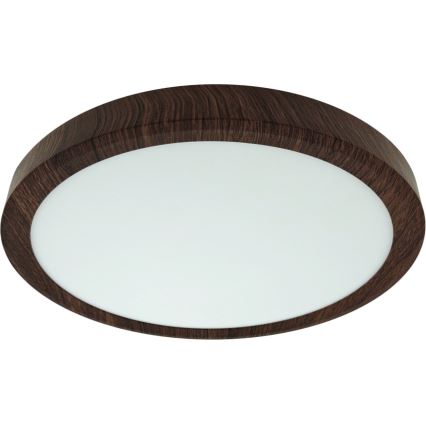 Luminária de teto LED/18W/230V 3000/4000/6500K Ø 23 cm castanha