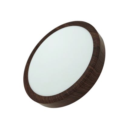 Luminária de teto LED/18W/230V 3000/4000/6500K Ø 23 cm castanha