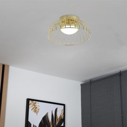 Luminária de teto LED BETSY LED/12W/230V diâmetro 25 cm dourada