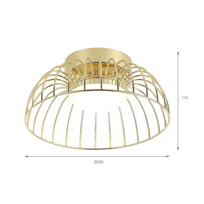 Luminária de teto LED BETSY LED/12W/230V diâmetro 25 cm dourada