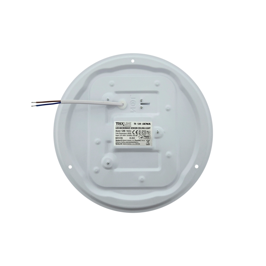Luminária de teto LED com sensor de movimento LENA LED/12W/230V Ø 25,7 cm branca