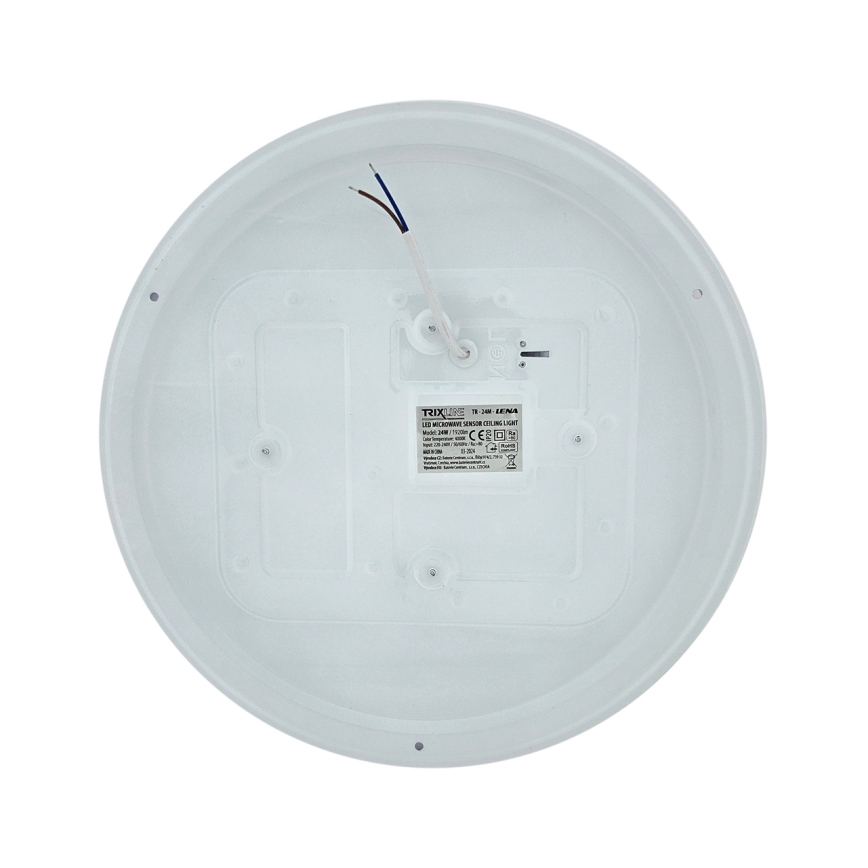 Luminária de teto LED com sensor de movimento LENA LED/24W/230V Ø 37,3 cm branca