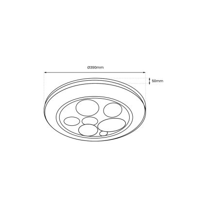 Luminária de Teto LED Regulável BUBBLES LED/30W/230V 3000-6000K + controlo remoto