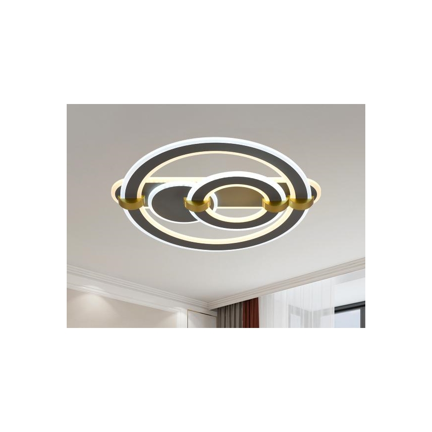 Luminária de teto LED dimerizável/120W/230V 3000-6500K + controle remoto
