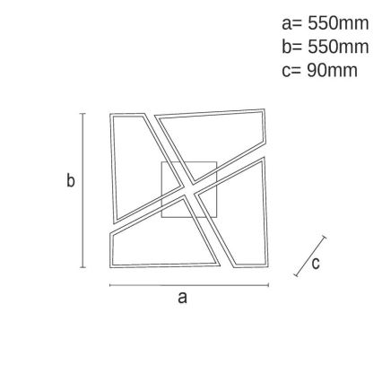Luminária de teto LED dimmerizável LED/115W/230V 3000-6500K preta + controlo remoto