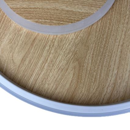 Luminária de teto LED dimmerizável LED/65W/230V 3000-6500K castanha + controlo remoto