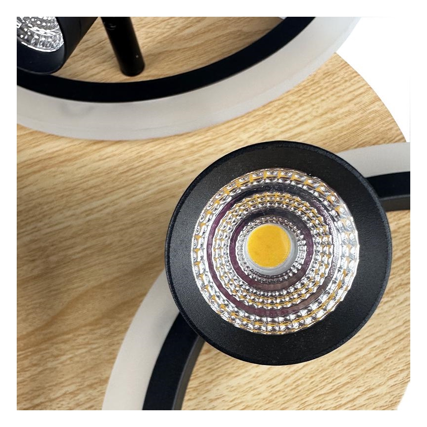 Luminária de teto LED dimmerizável LED/70W/230V 3000-6500K preto/marrom + comando à distância