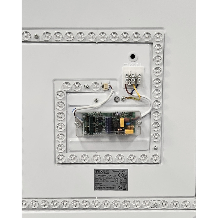 Luminária de teto LED dimmerizável INDUS LED/60W/230V 2700-6500K diâmetro 58 cm + controlo remoto