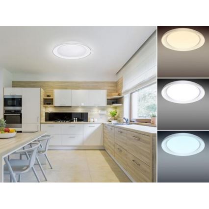 Luminária de teto LED dimmerizável OPAL LED/24W/230V + controlo remoto