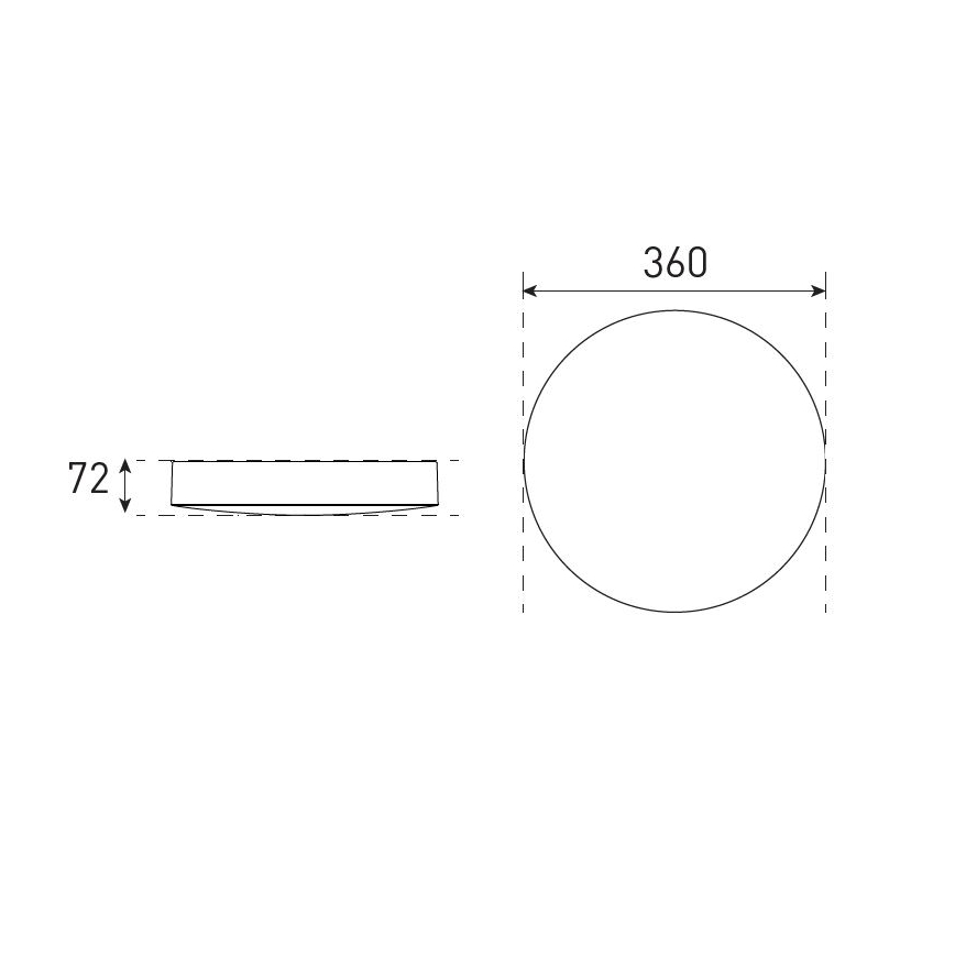 Luminária de teto LED dimmerizável para banheiro VARIO LUMO LED/13/18W/230V 3000/4000/5700K diâmetro 36 cm IP44 preta
