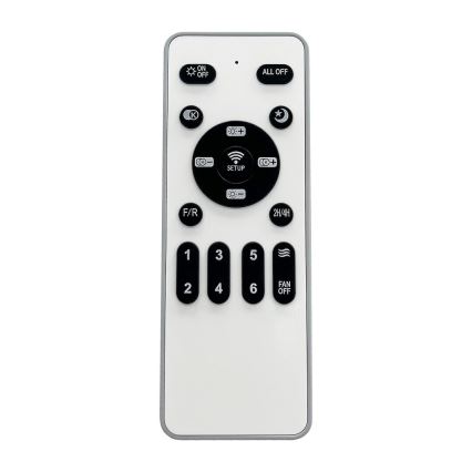Luminária de teto LED dimmerizável com ventilador ZONDA LED/48W/230V 3000-6000K prata + controlo remoto