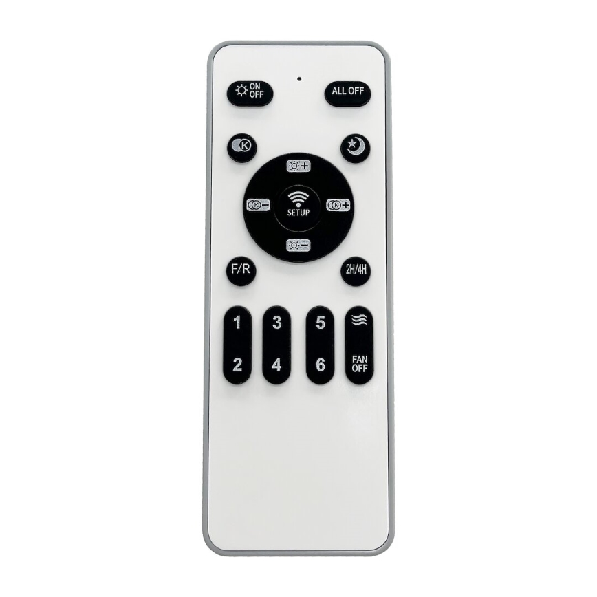 Luminária de teto LED dimmerizável com ventilador ZONDA LED/48W/230V 3000-6000K prata + controlo remoto