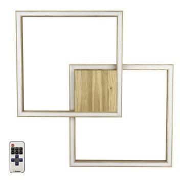 Luminária de teto LED dimmerizável RAMME LED/48W/230V carvalho fosco + controlo remoto